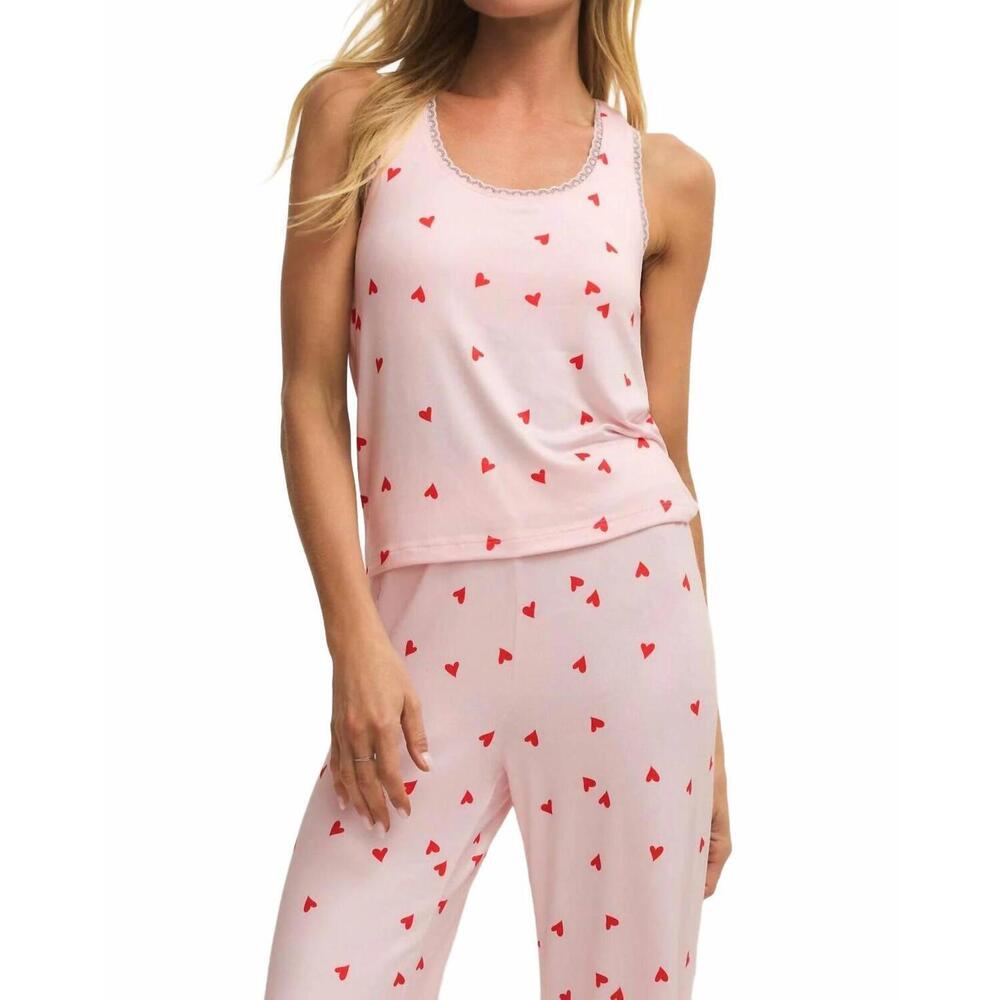 NEW Z SUPPLY speak to my heart tank top in pink marshmallow